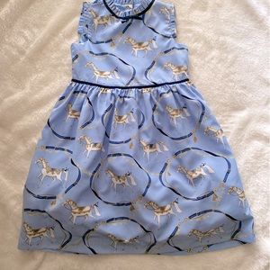 Janie and Jack blue horse girls dress size 5